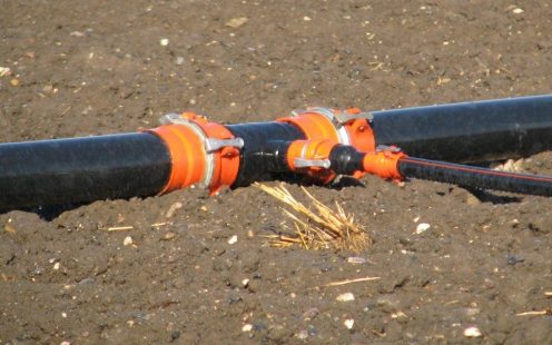 Sprinkler Irrigation on Field