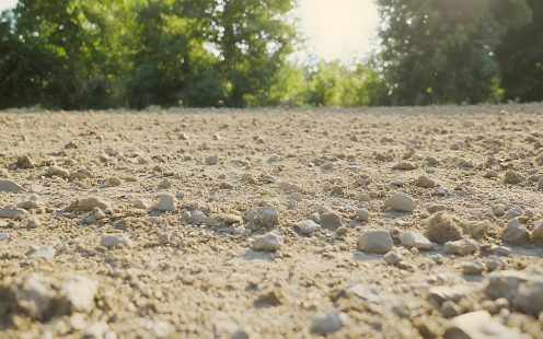 A close-up of dry, rocky soil with some vegetation in the background | Pipelife