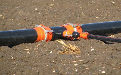 Sprinkler Irrigation on Field